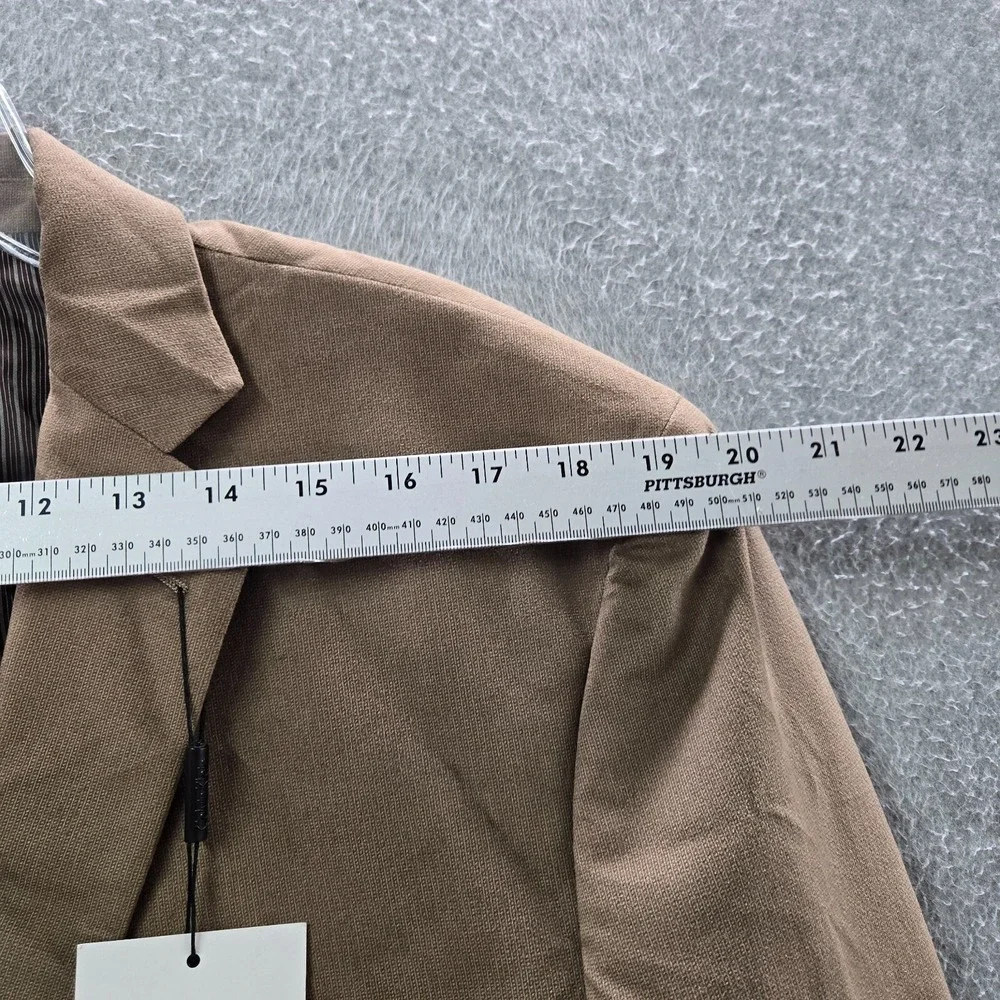 Calvin Klein Men Suit 44‎ Brown Blazer Two Button Slim Fit Pockets NWT